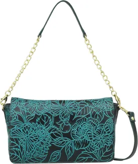Anuschka Women's Original Hand-Painted Genuine Leather Flap Crossbody with Shoulder Strap
