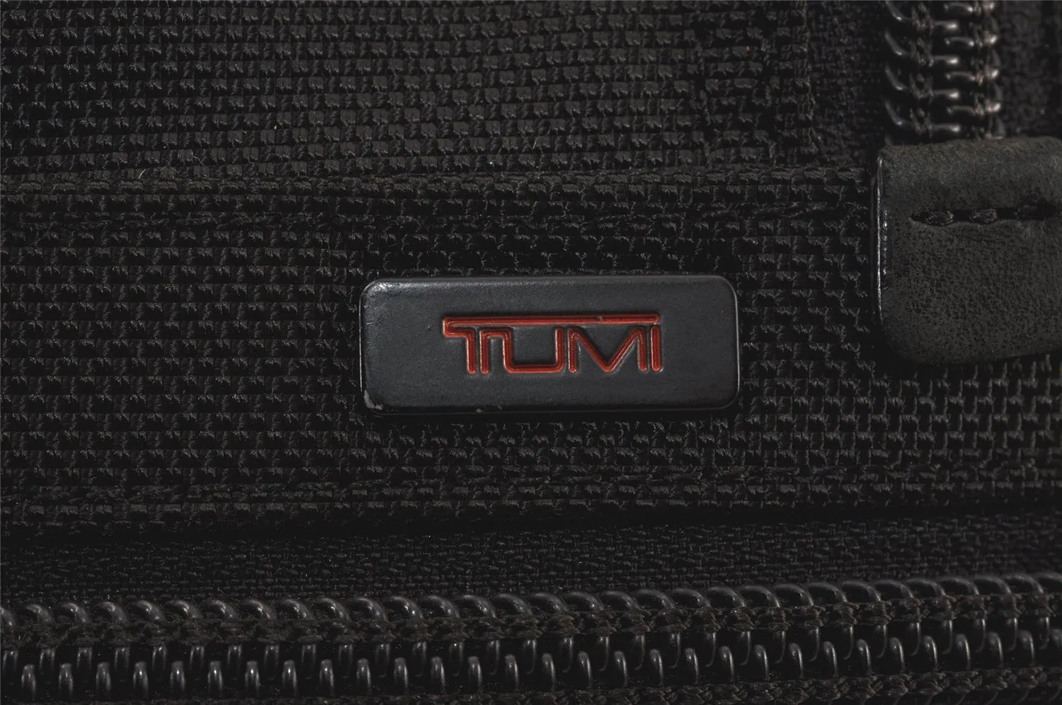Authentic TUMI Vintage 2Way Briefcase Business Bag Canvas Leather Black 6402K