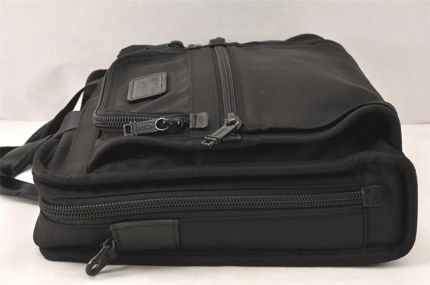 Authentic TUMI Vintage 2Way Briefcase Business Bag Canvas Leather Black 6402K