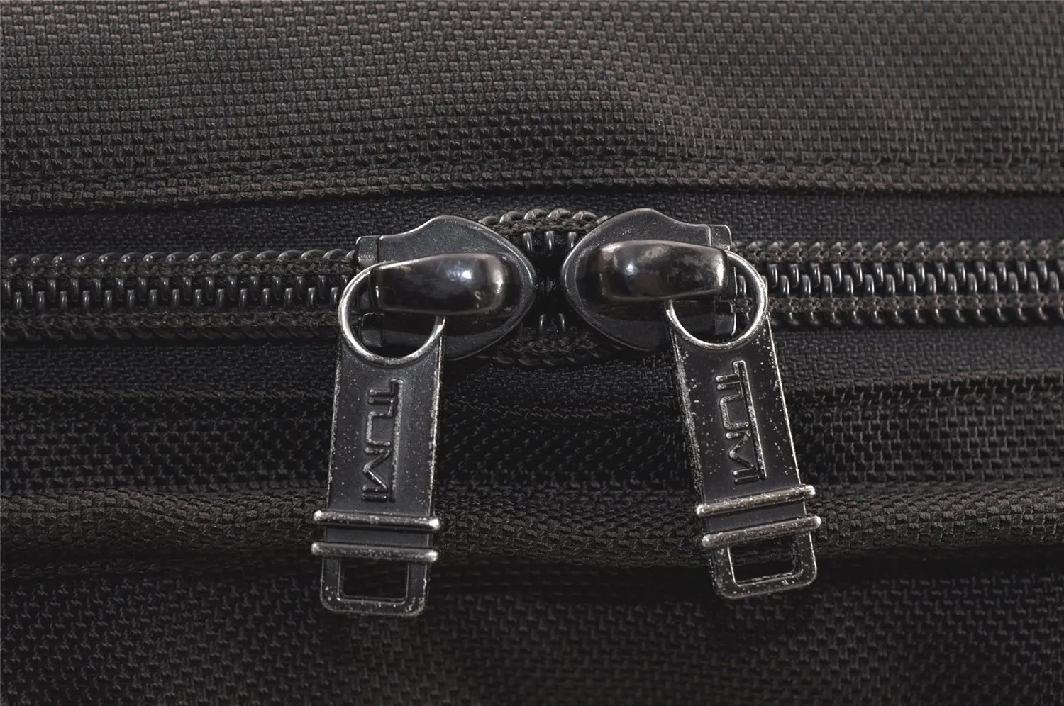 Authentic TUMI Vintage 2Way Briefcase Business Bag Canvas Leather Black 6402K