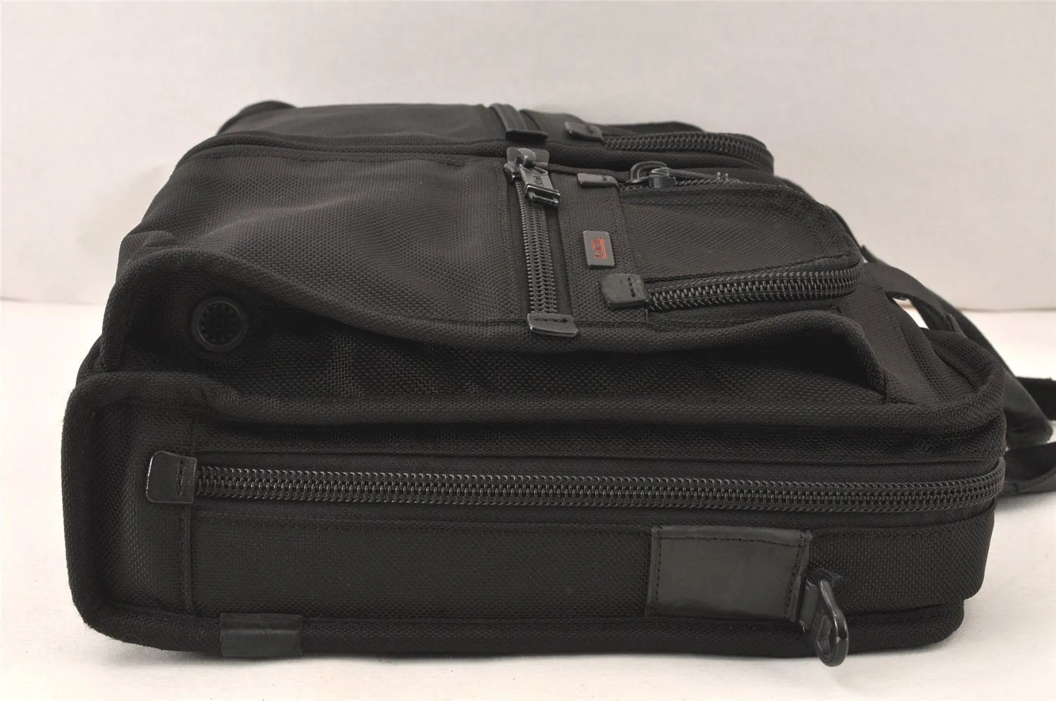 Authentic TUMI Vintage 2Way Briefcase Business Bag Canvas Leather Black 6402K