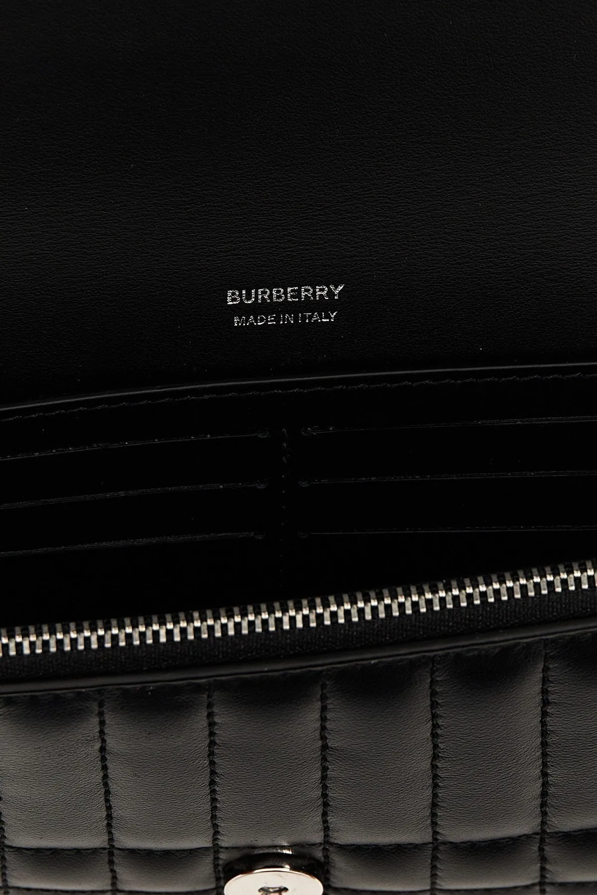 BURBERRY QUILTED LEATHER LOLA WALLET ON A CHAIN
