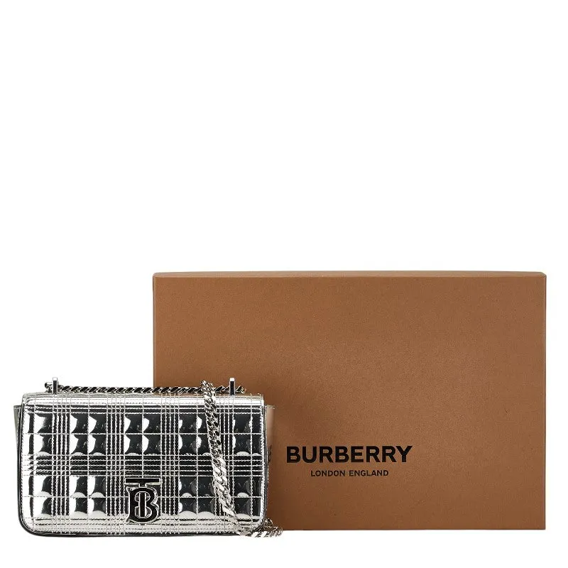 Burberry TB Logo Lola Chain Shoulder Bag Patent Leather
