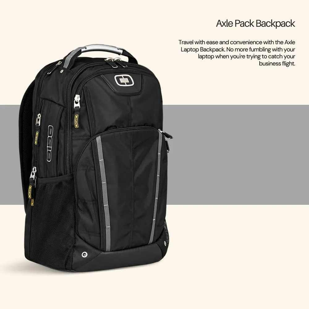 Callaway Axle 17" Laptop Backpack, Black, 19.25" H x 13" W x 9.25" D