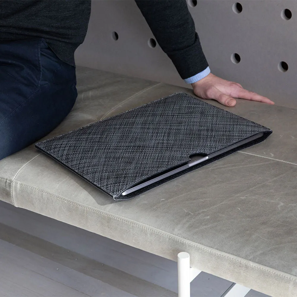 chilewich | laptop sleeve large | basketweave cool grey - DC