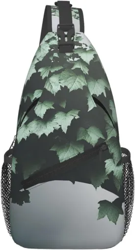 Cross Chest Bag Diagonally Sling Backpack Crossbody Shoulder Bag Ivy Bridge Branches Sling Bag Travel Hiking Daypack