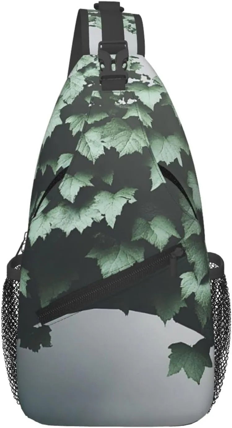 Cross Chest Bag Diagonally Sling Backpack Crossbody Shoulder Bag Ivy Bridge Branches Sling Bag Travel Hiking Daypack