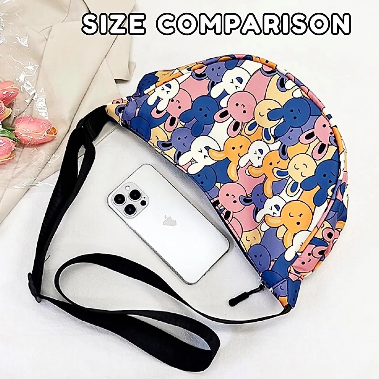 Crossbody Messenger Bag Cute Dumpling Bag Cartoon Canvas Shoulder Bag Kawaii Purse Upgraded Features Travel Essentials