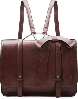 ECOSUSI Briefcase for Women Messenger Backpack PU Leather 14 inch Laptop Bag Satchel Computer Bag for College Business Travel