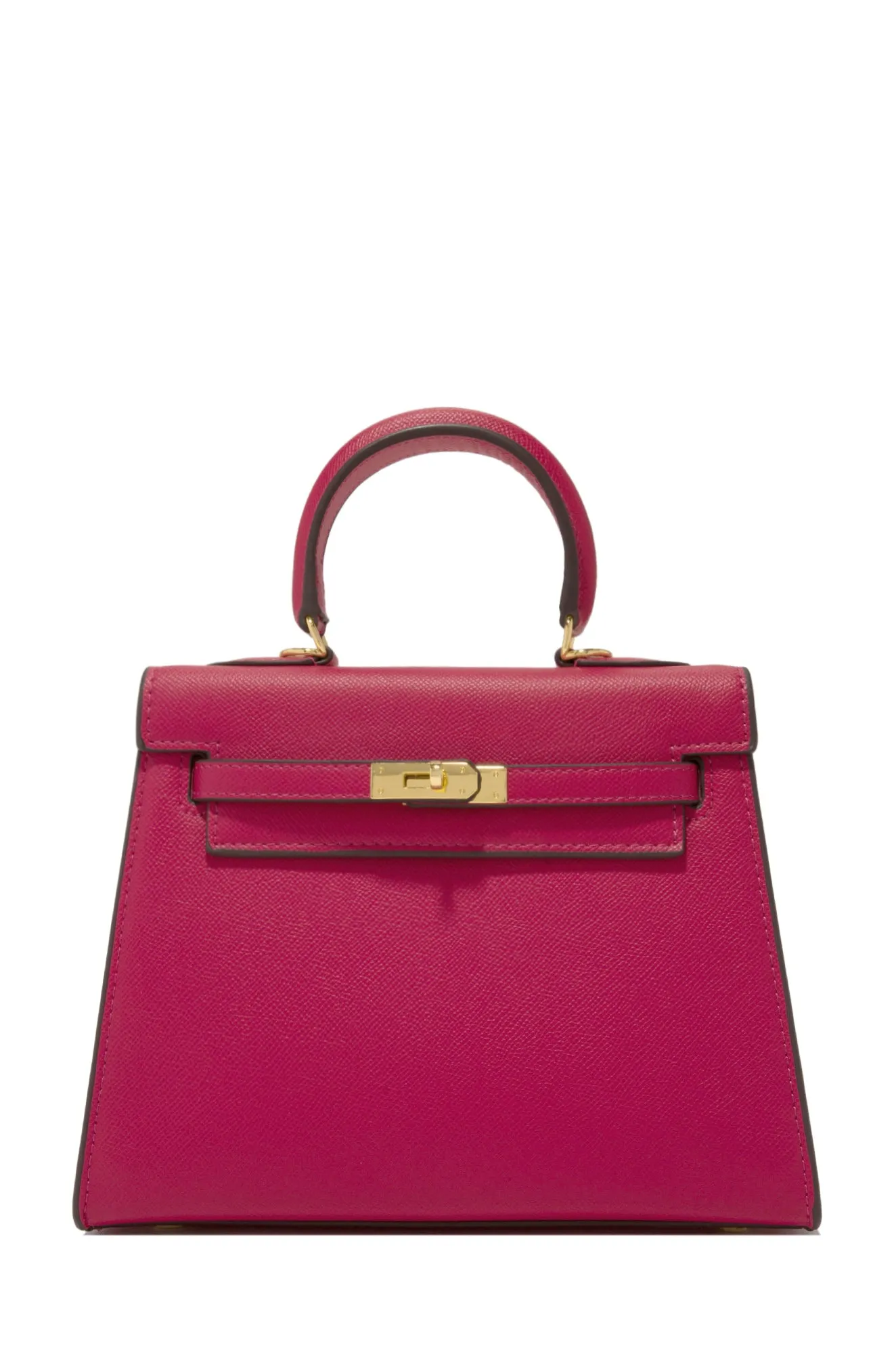Erica Structured Top Handle Bag - Black