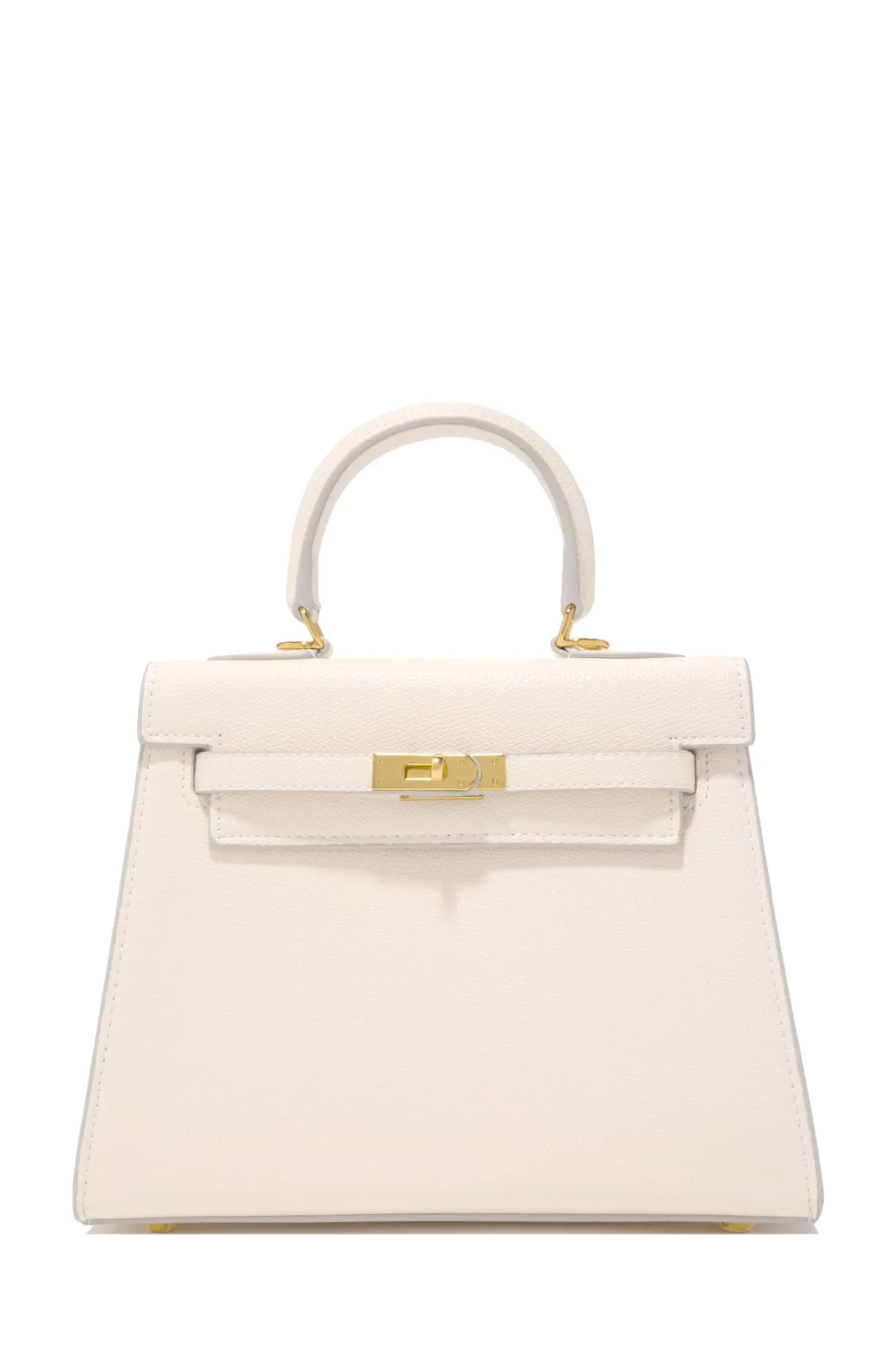 Erica Structured Top Handle Bag - Black