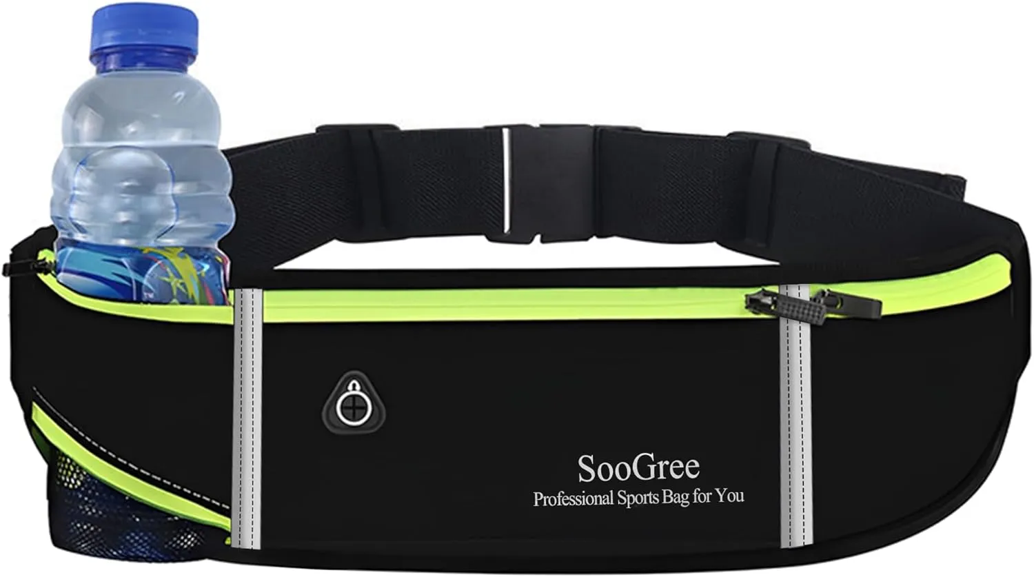 Fanny Packs, Running Belt Pack with Water Bottle, Waist Pack Bag for Men and Women, Lightweight Runners Belt Bag, Phone Holder Money Belt for Traveling Hiking Cycling Walking