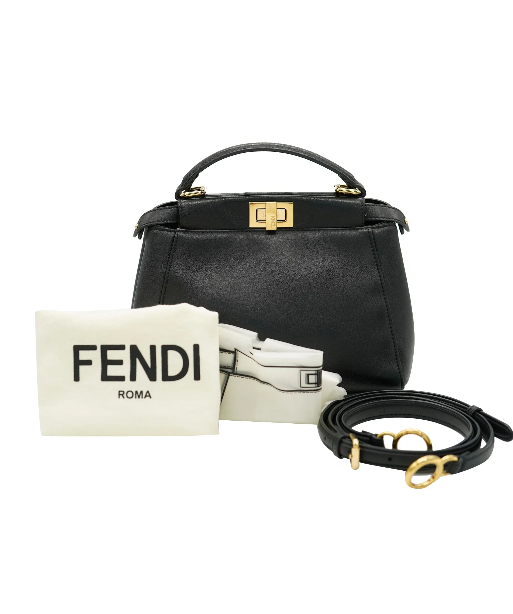 Fendi Black Peekabo Mini Crossbody Bag  ALC1629