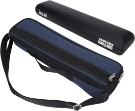 Flute Case Bag, 17 Hole Portable Box Set with PU Leather Inner Box, Oxford Cloth Outer Bag, Cross Body & Hand Carry Options, Lightweight & Waterproof (15.6 * 3.5 * 2in)