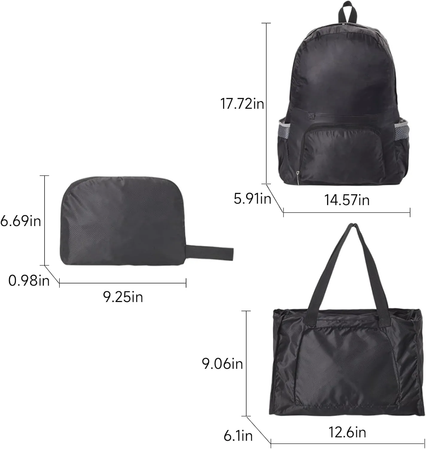 Foldable Hiking Backpack Travel Daypack Shoulder Bag 35L Multiple Uses for Outdoor Sports Cycling Women Men