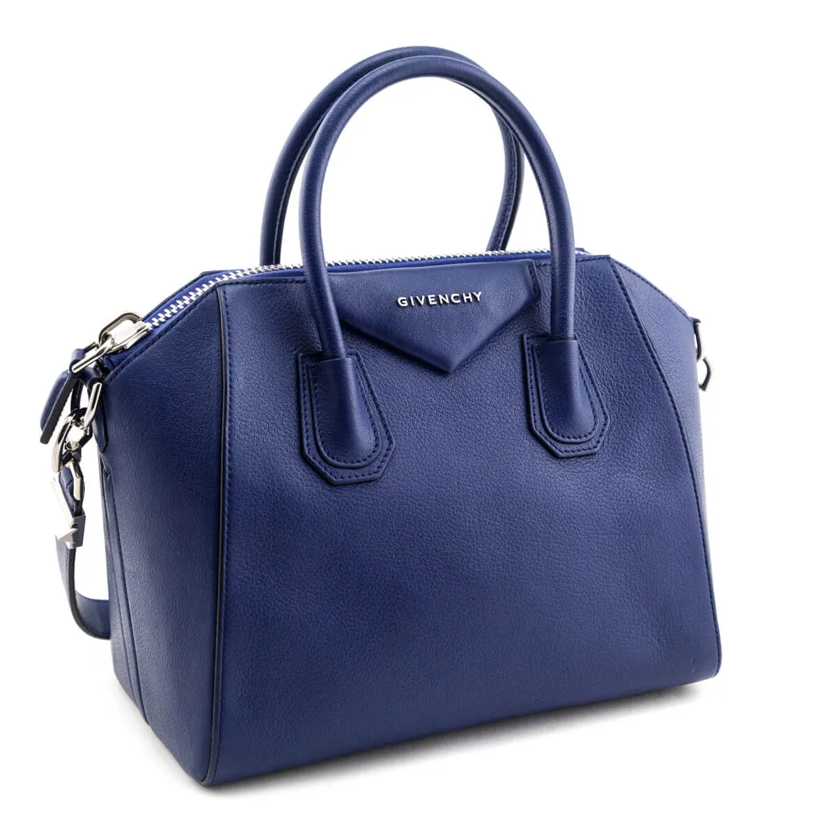 Givenchy Dark Blue Sugar Goatskin Small Antigona Bag