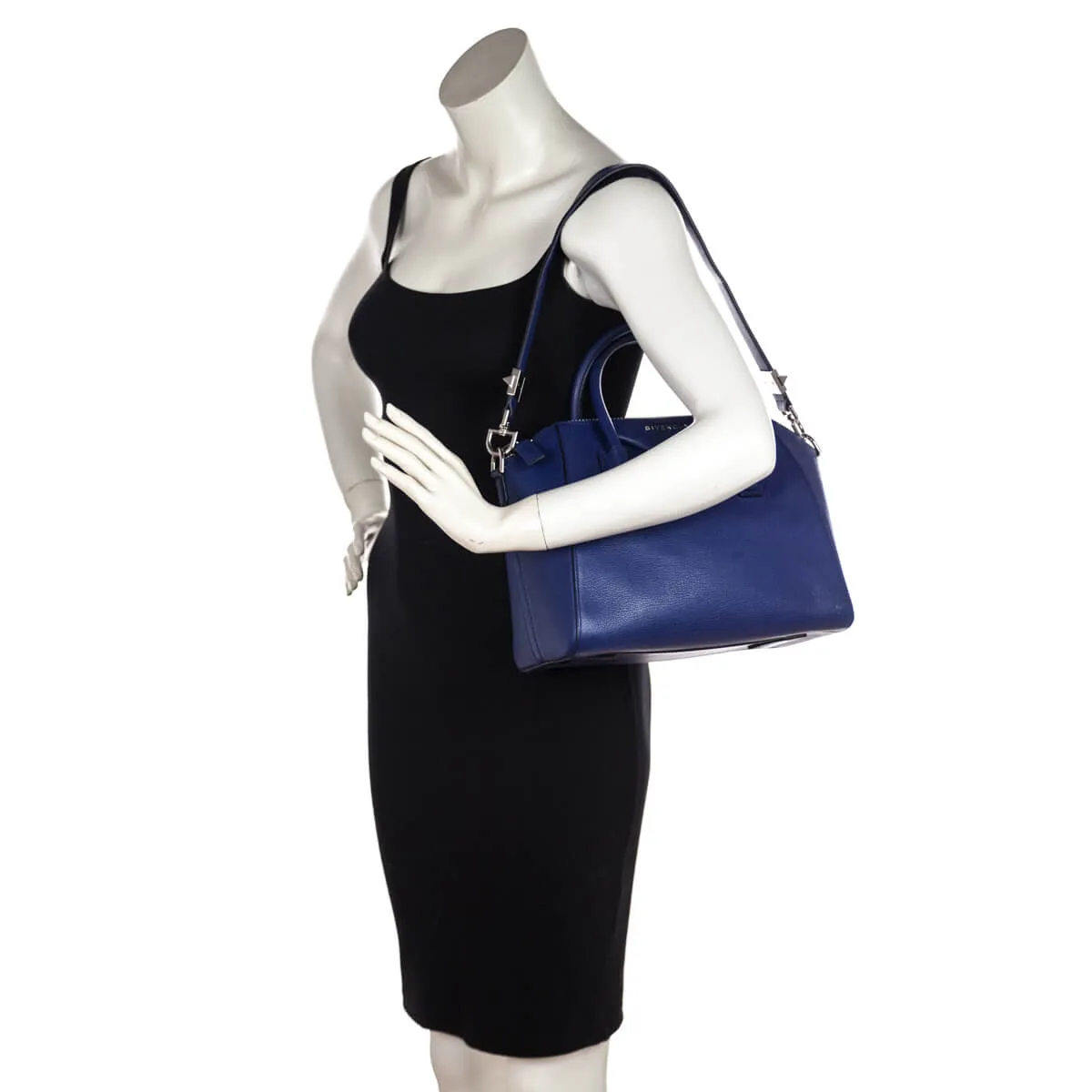 Givenchy Dark Blue Sugar Goatskin Small Antigona Bag