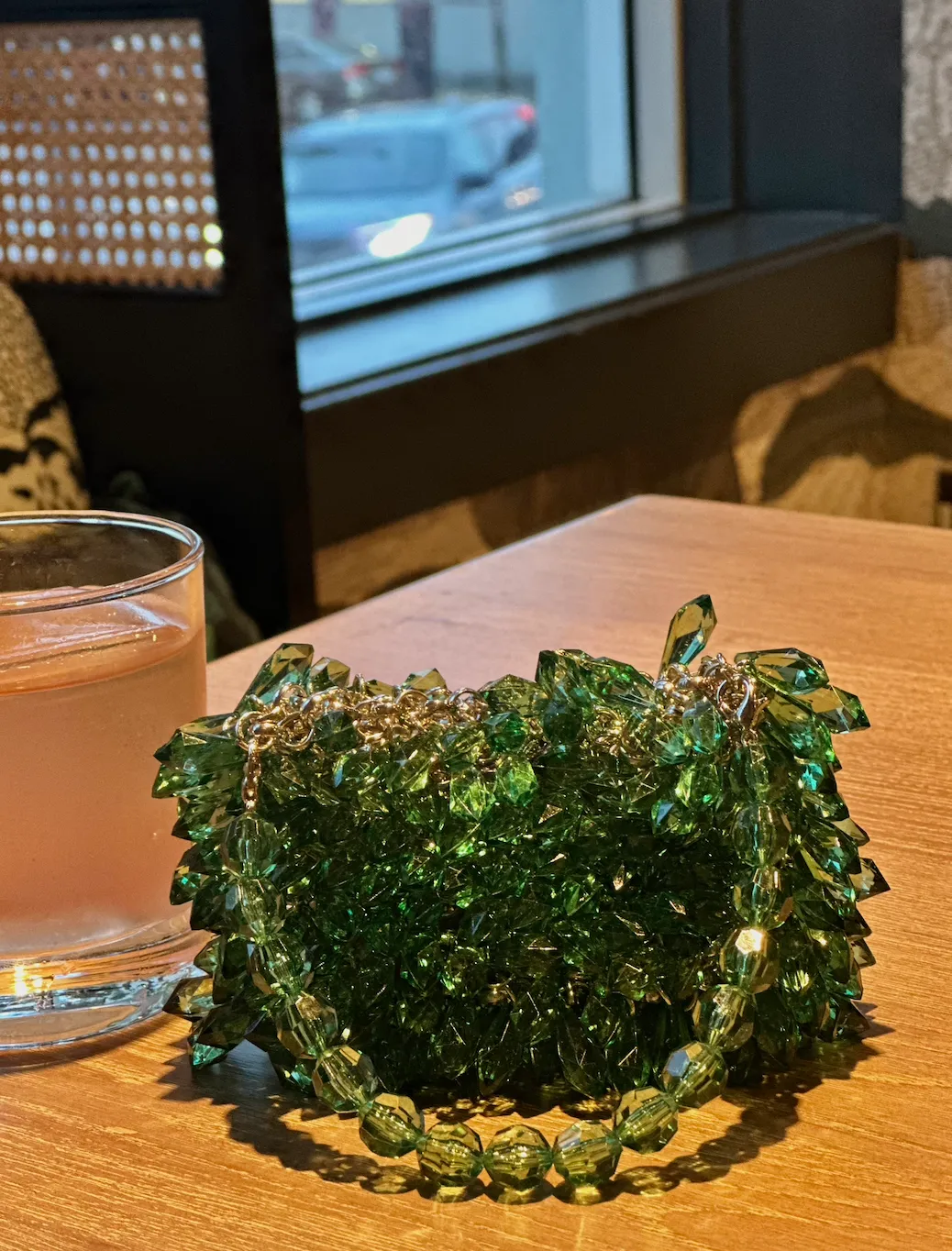 Green Bead Bag