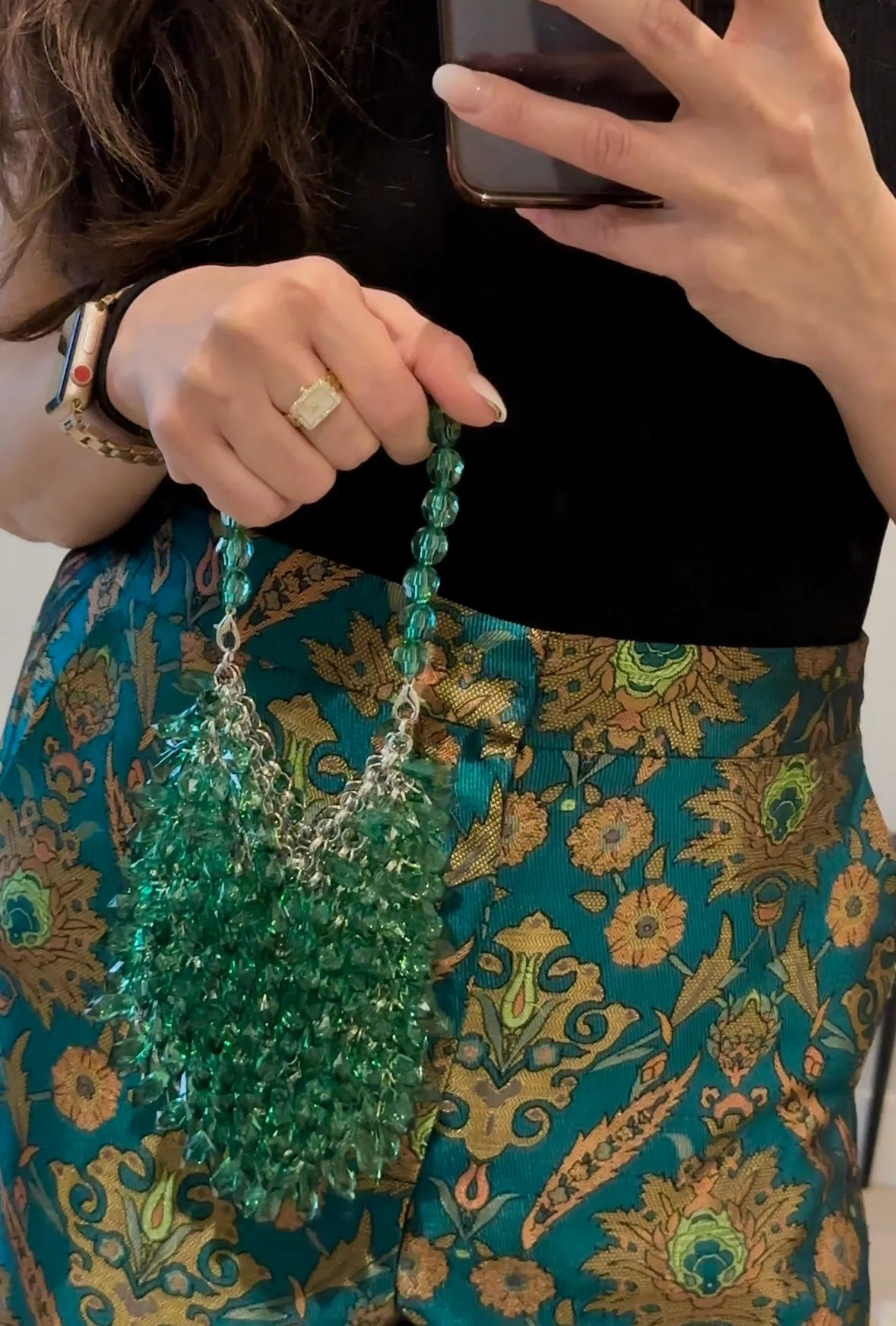 Green Bead Bag