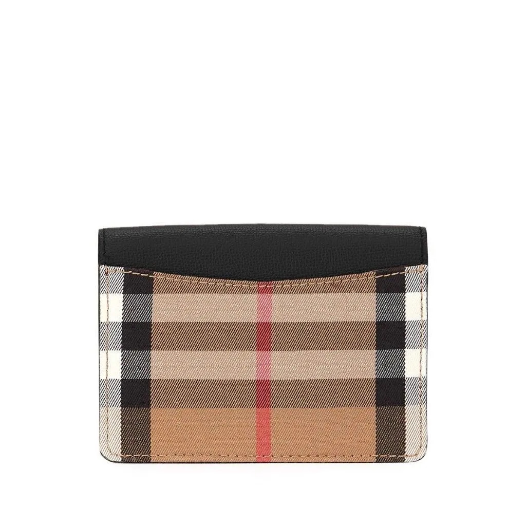Hampshire House Check & Leather Crossbody Black