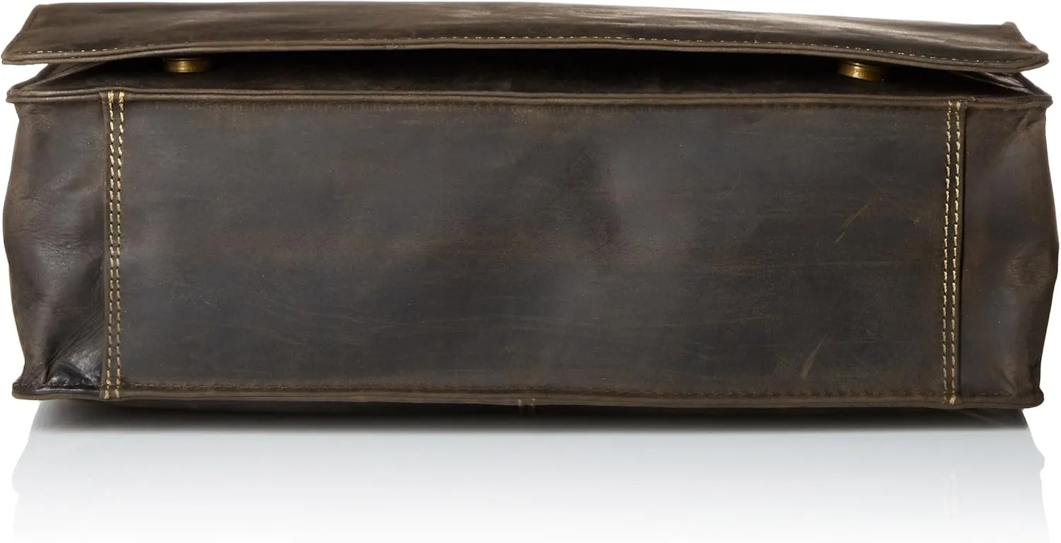 Harvard Distressed Leather Messenger Bag, Brown, One Size