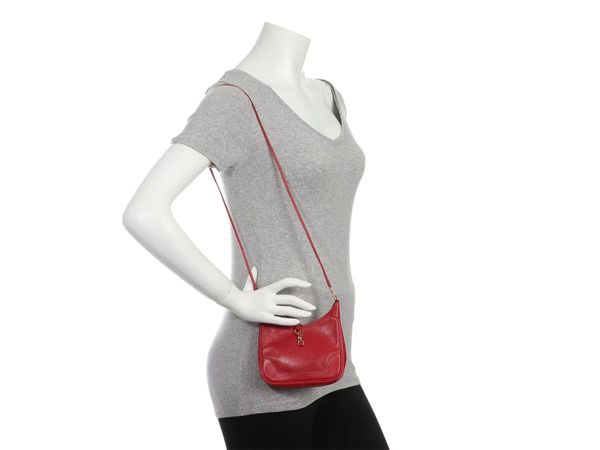 Hermès Vintage Red Micro Mini Trim 15