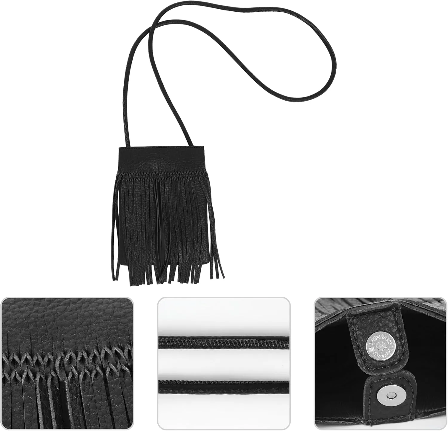 Hoce Womens Leather Fringe Messenger Bag Large Hobo Crossbody Tassel Shoulder Bags, Gift for Mom Wife Girlfriend