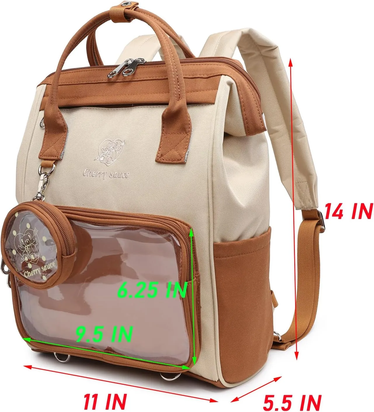 Ita Bag Pin Kawaii Cute Display Mommy Backpack for School Anime Cosplay with Insert