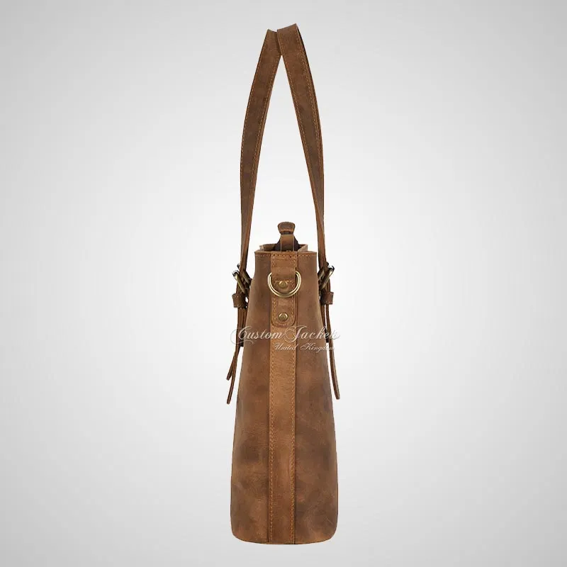 Ladies Leather Tote Bag Shoulder Laptop Bag