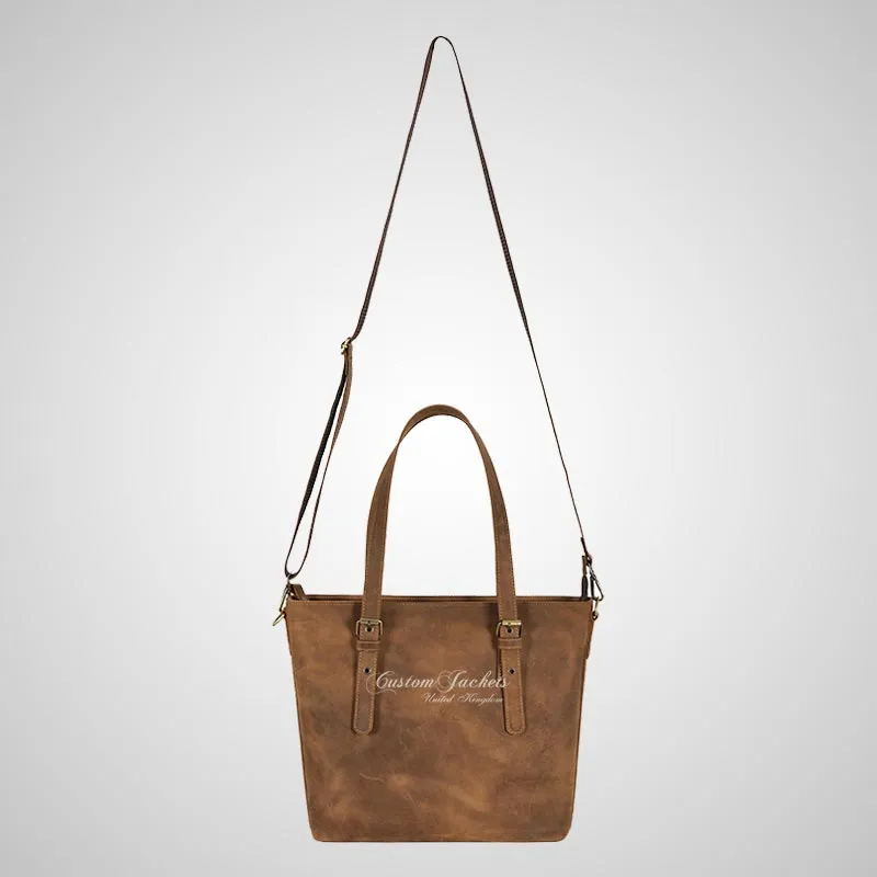 Ladies Leather Tote Bag Shoulder Laptop Bag