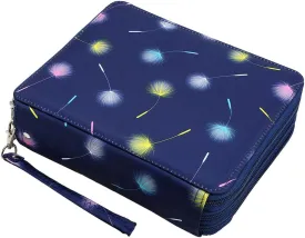 Lbxgap Portable Colored 124 Slots Pencil case Organizer with Printing Pattern for Watercolor Pens or Markers, Pencil Case Organizer for Artist