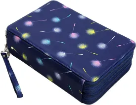 Lbxgap Portable Colored 216 Slots Pencil case Organizer with Printing Pattern for Watercolor Pens or Markers, Pencil Case Organizer for Artist