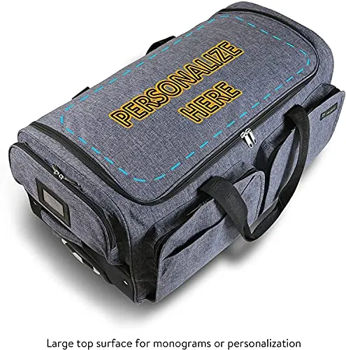 Mavii Garment Rack Duffel-Wheeled 28 Inch Collapsible Bag, Travel Costume Rack Rolling Upright Luggage, Grey