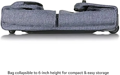 Mavii Garment Rack Duffel-Wheeled 28 Inch Collapsible Bag, Travel Costume Rack Rolling Upright Luggage, Grey