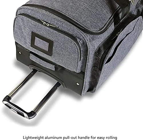 Mavii Garment Rack Duffel-Wheeled 28 Inch Collapsible Bag, Travel Costume Rack Rolling Upright Luggage, Grey