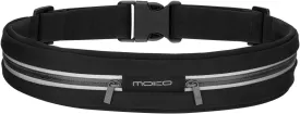 MoKo Sports Running Belt,Outdoor Dual Pouch Sweatproof Reflective Slim Waist Pack,Fitness Workout Belt Fanny Pack Compatible with iPhone 11/11 Pro Max/X/Xr/Xs Max/8/7, Galaxy Note 10/10 Plus, S20/S10