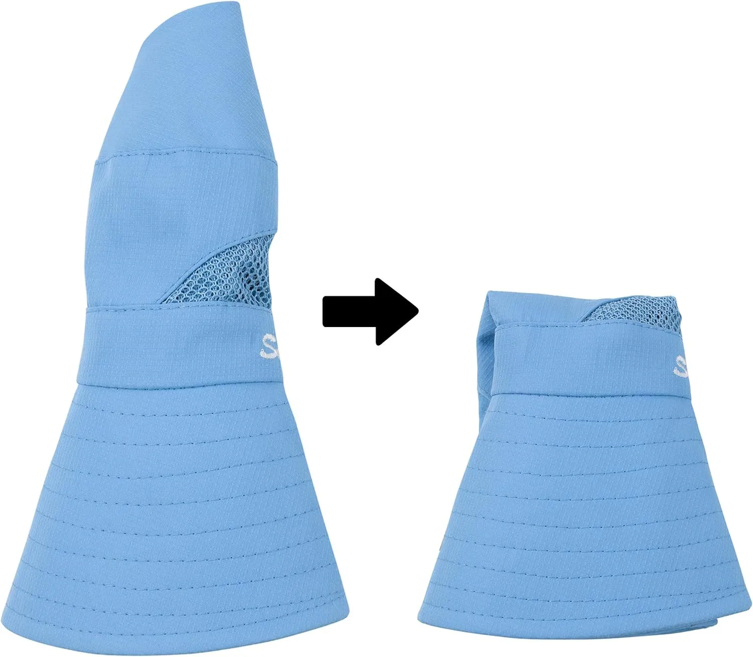 Muryobao 2 Pack Women Ponytail Summer Sun Hat UV Protection Wide Brim Foldable Safari Fishing Cap
