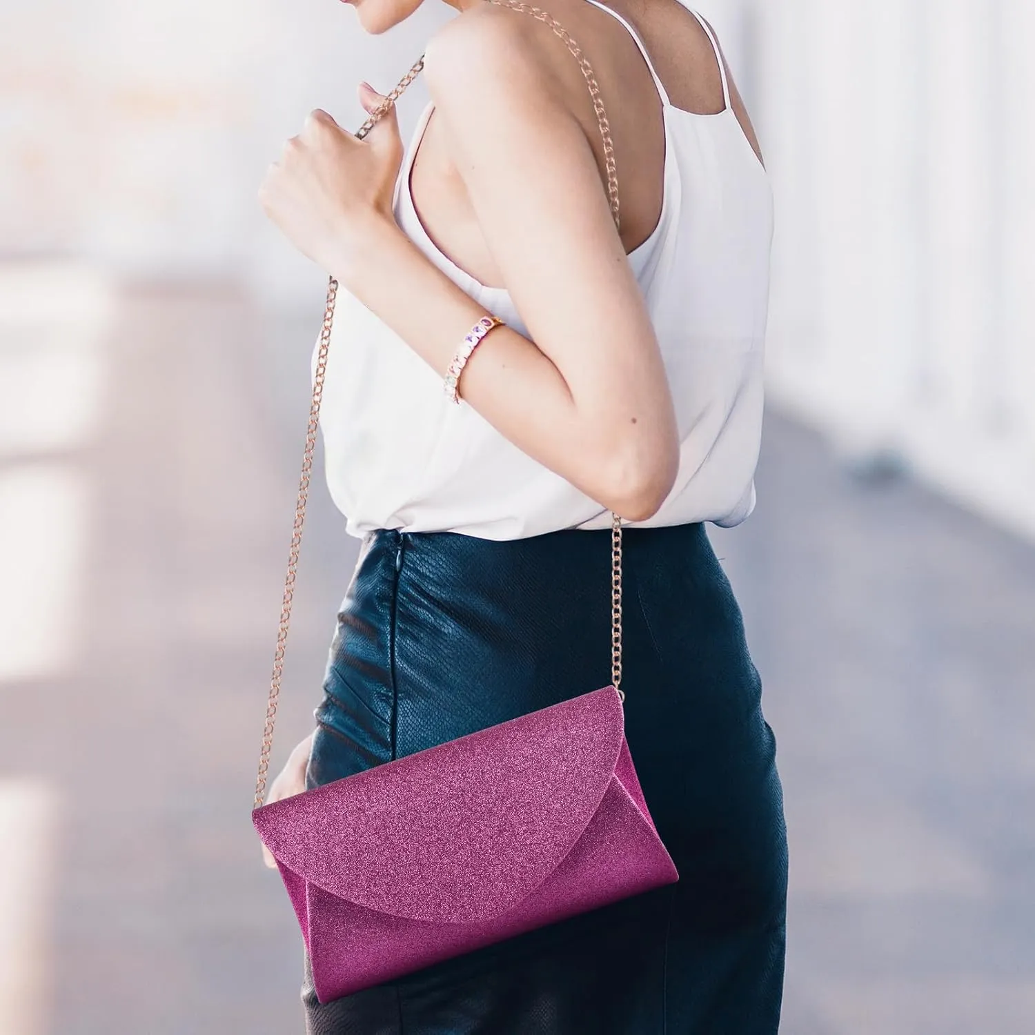 PACETAP Clutch Purses for Women, Handbags with Chain for Women Formal, Evening Bag for Wedding Party Cocktail Prom Dinner