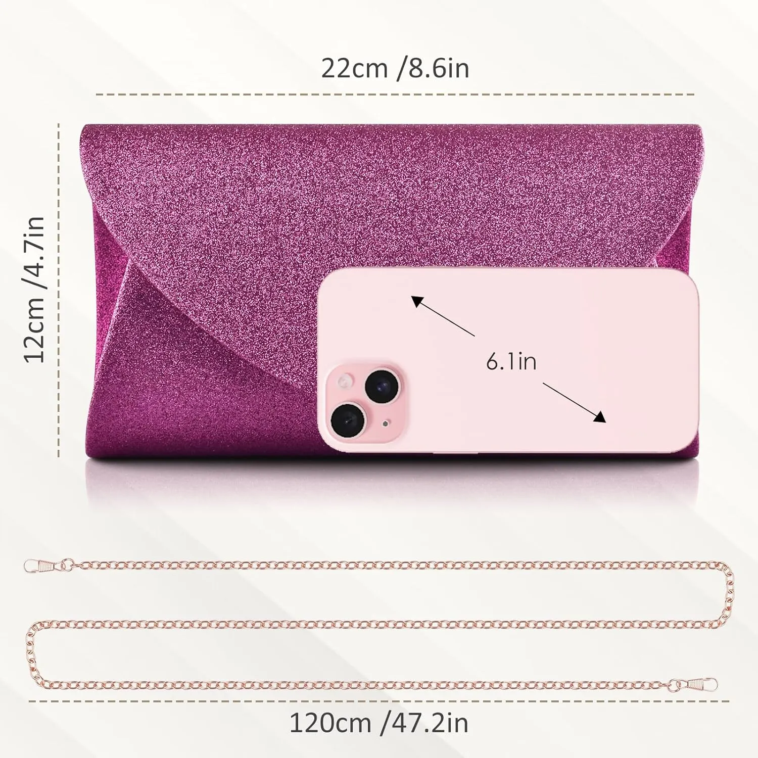 PACETAP Clutch Purses for Women, Handbags with Chain for Women Formal, Evening Bag for Wedding Party Cocktail Prom Dinner