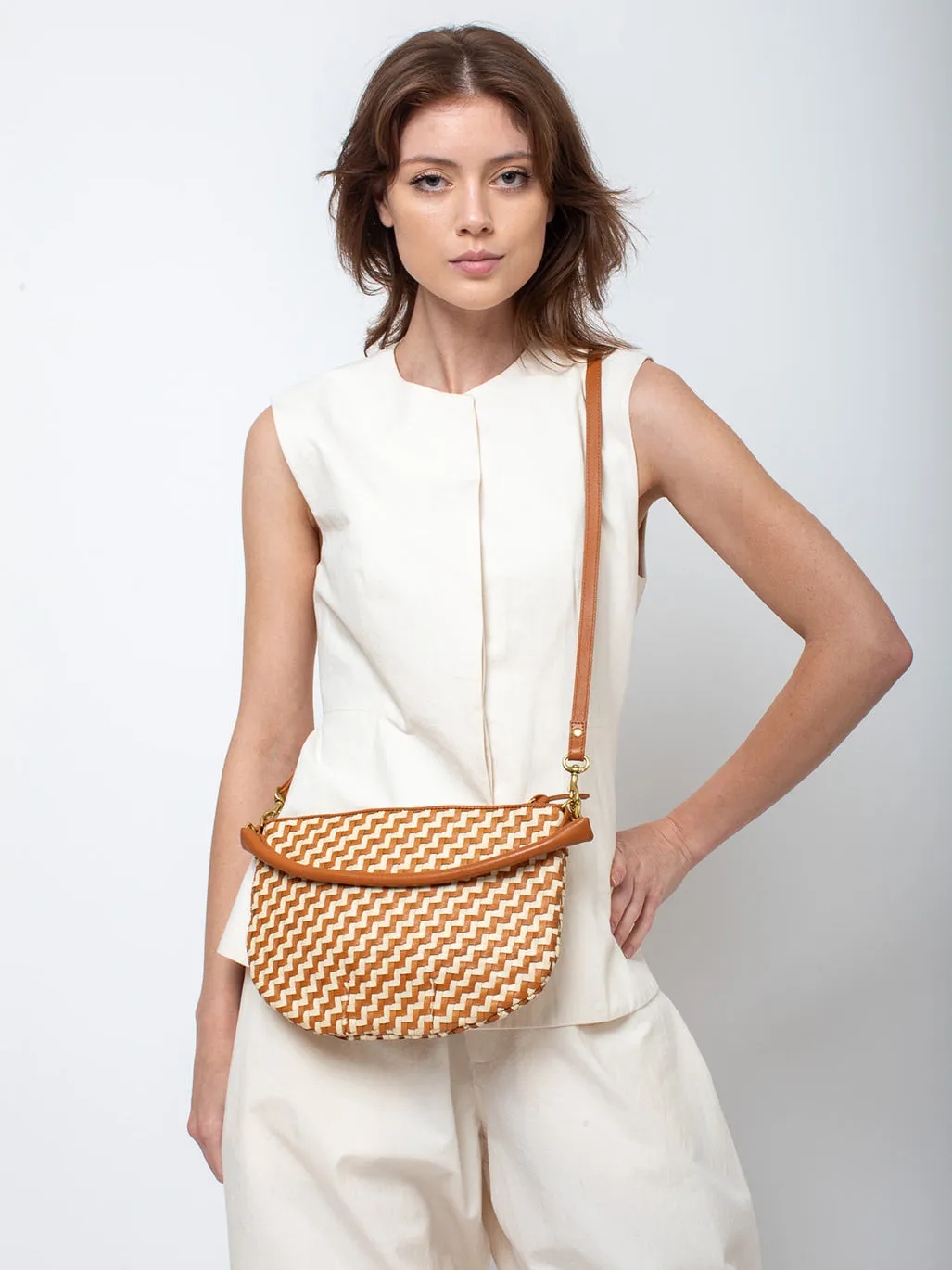 Petite Moyen Messenger ZigZag Nat/Cream