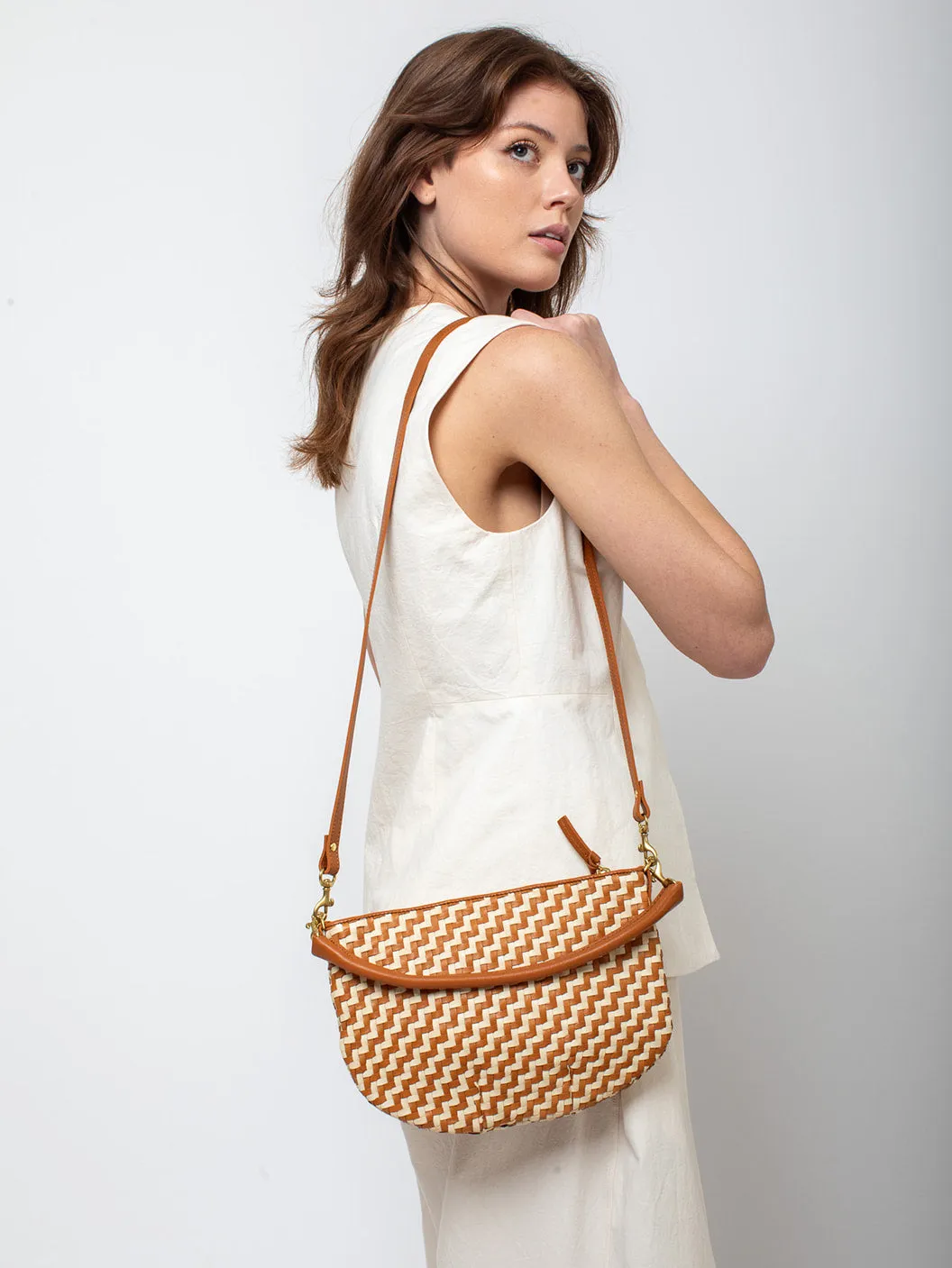 Petite Moyen Messenger ZigZag Nat/Cream