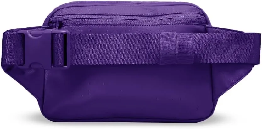 Purple Fanny Pack for Women with Extender Strap 53", 2-Way Zipper Everywhere Belt Bag 1L, Fashion Waist Bag for Mothers Day Gifts, Crossbody Bag for Travel Gym Running Hiking Cycling
