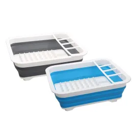 Quest Collapsible Dish Rack With Cutlery Holder