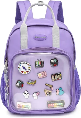 RAINBOW SMILE Girls Womens Kawaii Cute Ita Bag Backpack with insert Pin Display Backpack for School Anime Cosplay
