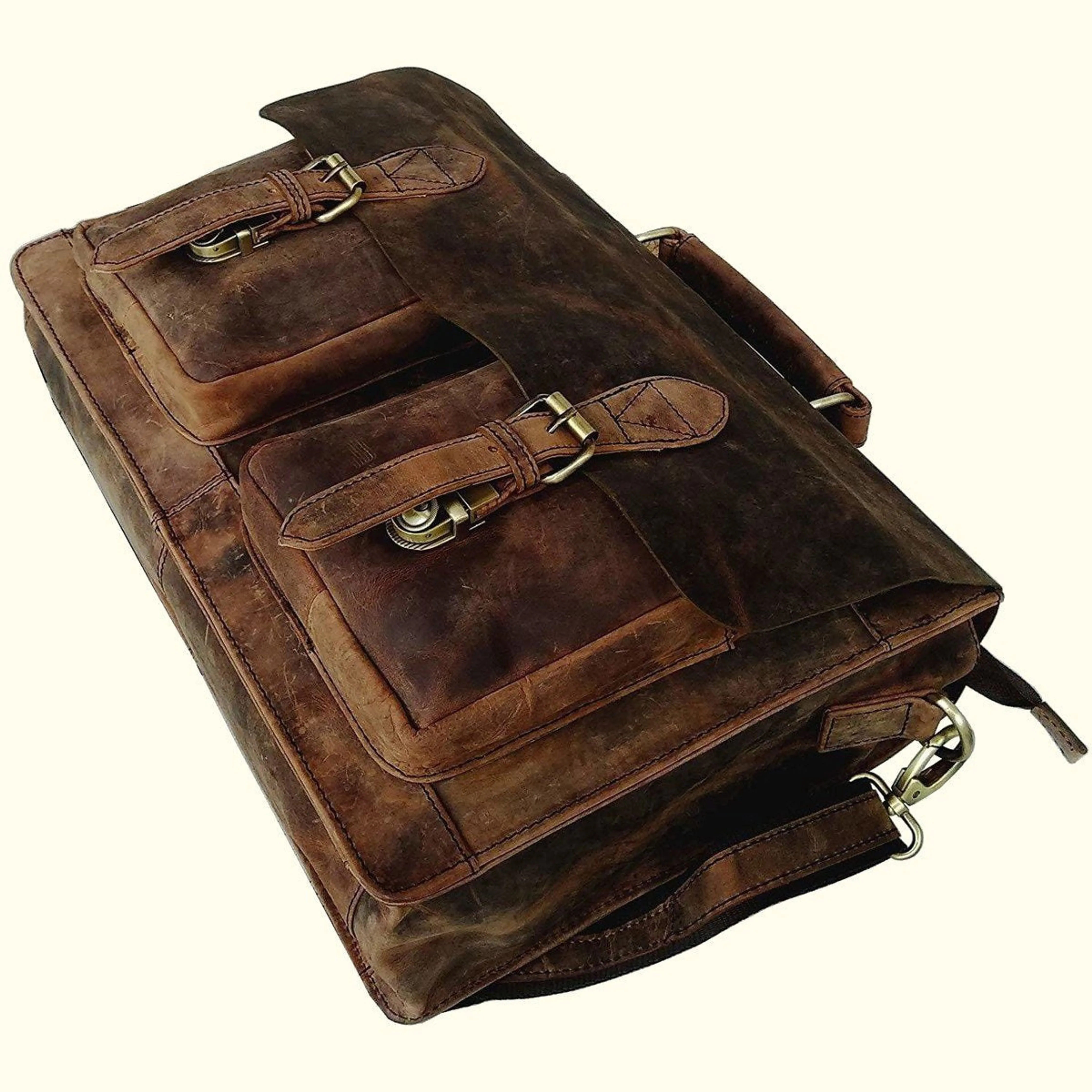 Retro Buffalo Leather Briefcase