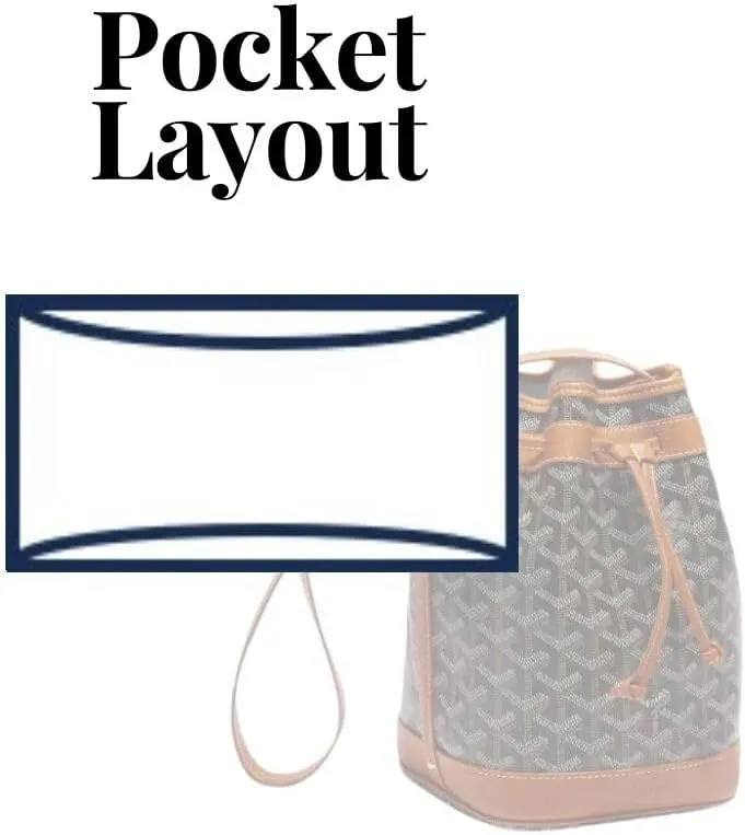 SAMORGA (5-21/ Go-Petit-Flot Bag Organizer for Petit Flot Bucket Bag Organizer Insert Innerbag (1.2mm Linen)