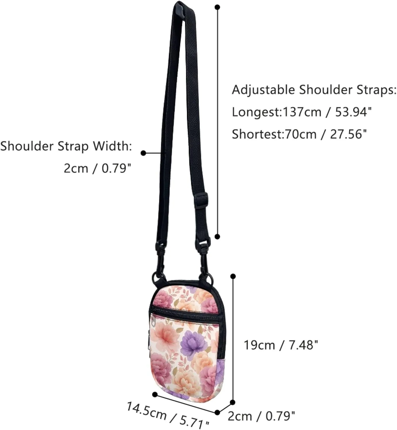 Small Crossbody Bag Side Shoulder Bag for Girls Women Mini Messenger Bag Travel Purse Handbag Coin Key Storage