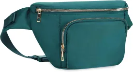 sportsnew Fanny Packs for Women,Large Waist Pack with Extra Extension Belt,Fashion Crossbody Belt Bags for Travel Walking Running Hiking, Blue Green, patent pending