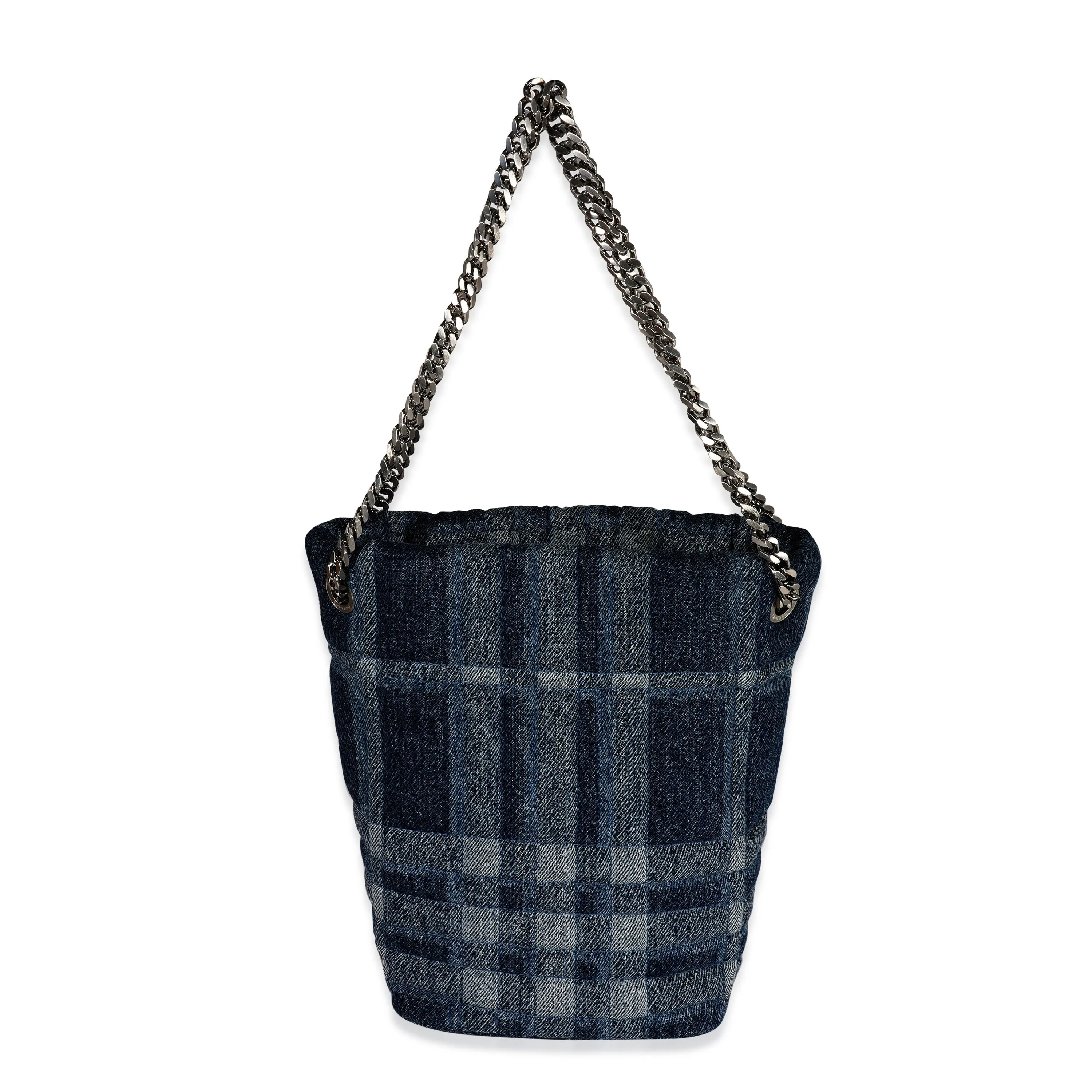 Trendy Inspired Burberry Blue Denim Small Lola Bucket Bag