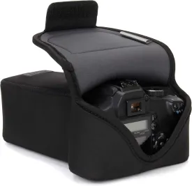 USA GEAR DSLR Camera Case/SLR Camera Sleeve for Zoom Lens with Neoprene Protection, Holster Belt Loop and Accessory Storage - Compatible with Canon, Nikon, Sony, Olympus, Pentax & More
